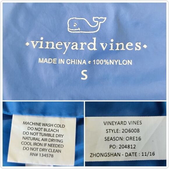 Vineyard Vines puffer pocket vest tide blue S - Picture 9 of 9